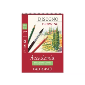 Bloc desen Accademia Disegno, A3, cu spiră, Fabriano