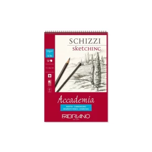 Bloc desen Accademia Schizzi, A4, cu spiră, Fabriano