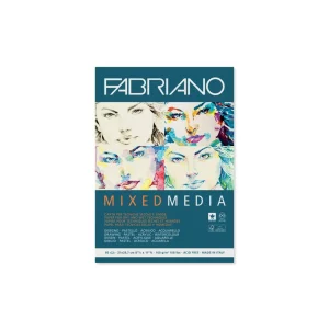 Bloc desen Mix Media, A4, fără spiră, Fabriano