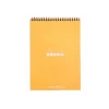 Blocnotes grafic A4, spirală metalică dublă, 80 file, Rhodia Classic Orange