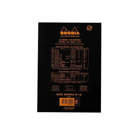 Blocnotes N16 velin A5 capsat 80 file Rhodia
