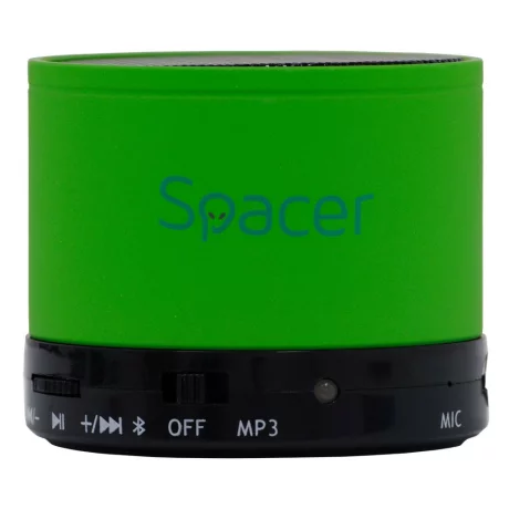 BOXA SPACER portabila bluetooth TOPPER, RMS:  3W, control volum, acumulator 520mAh, timp de functionare pana la 5 ore, distanta de functionare pana la 10m, incarcare USB, GREEN, &quot;SPB-TOPPER-GREEN&quot;  (include TV 0.15 lei)