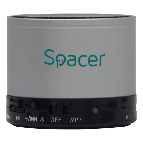 BOXA SPACER portabila bluetooth TOPPER, RMS:  3W, control volum, acumulator 520mAh, timp de functionare pana la 5 ore, distanta de functionare pana la 10m, incarcare USB, SILVER, &quot;SPB-TOPPER-SILV&quot;  (include TV 0.15 lei)