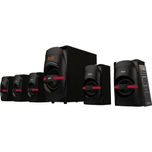 BOXE AKAI, 5.1, RMS: 105W (5 x 12W, 1 x 45W) Bluetooth, alimentare 220V, Jack 3.5mm, USB, negru, &quot;HT014A-5086F&quot;  (include TV 1,5lei)