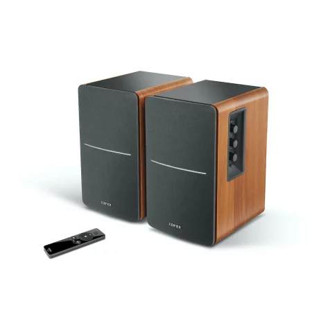 BOXE EDIFIER 2.0, RMS:  42W (2 x 21W), telecomanda wireless, volum, bass, treble, sub-out, brown, &quot;R1280TS-BR&quot; (include TV 8 lei)