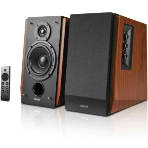 BOXE EDIFIER 2.0, RMS:  66W (2 x 15W, 2 x 18W), bluetooth telecomanda wireless, volum, bass, treble,  dual RCA, sub-out, brown, &quot;R1700BTS-BR&quot; (include TV 8 lei)