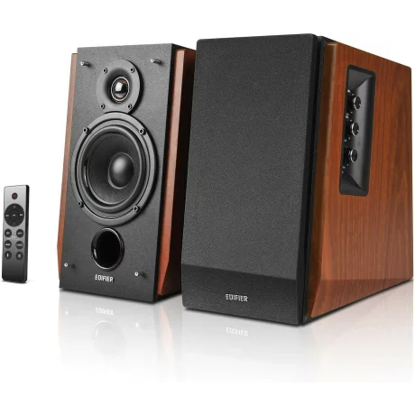 BOXE EDIFIER 2.0, RMS:  66W (2 x 15W, 2 x 18W), bluetooth telecomanda wireless, volum, bass, treble,  dual RCA, sub-out, brown, &quot;R1700BTS-BR&quot; (include TV 8 lei)