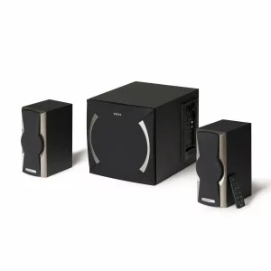 BOXE EDIFIER 2.1, RMS:   48W (2 x 12W, 1 x 24W), volum, bass, black; raport semnal-zgomot: #85dBA, frecventa raspuns - sateliti: 210Hz - 20kHz, subwoofer: 20Hz - 120kHz, cu port USB/SD, FM tuner,black, &quot;XM6PF-BK&quot;  (include TV 8 lei)
