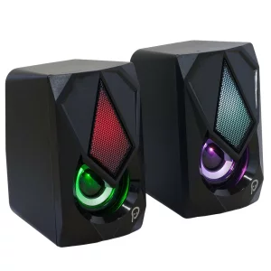 BOXE SPACER Gaming 2.0, RMS:  6W (2 x 3W), control volum, 4 x LED, USB power, black, &quot;SPB-STORM&quot;  (include TV 1.5 lei)