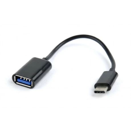 CABLU adaptor OTG GEMBIRD, pt. smartphone, USB 2.0 Type-C (T) la USB 2.0 (M),  16cm, asigura conectarea telef. la o tastatura, mouse, HUB, stick, etc., negru, &quot;AB-OTG-CMAF2-01&quot;