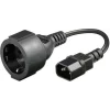 CABLU alimentare GEMBIRD adaptor intrare C14 (tata) la iesire Schuko (mama), 10A, bulk, black, &quot;PC-SFC14M-01&quot;