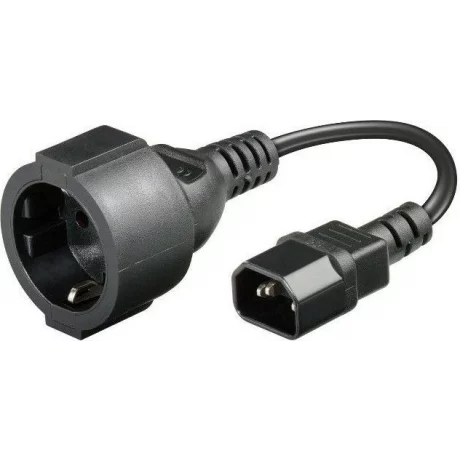 CABLU alimentare GEMBIRD adaptor intrare C14 (tata) la iesire Schuko (mama), 10A, bulk, black, &quot;PC-SFC14M-01&quot;