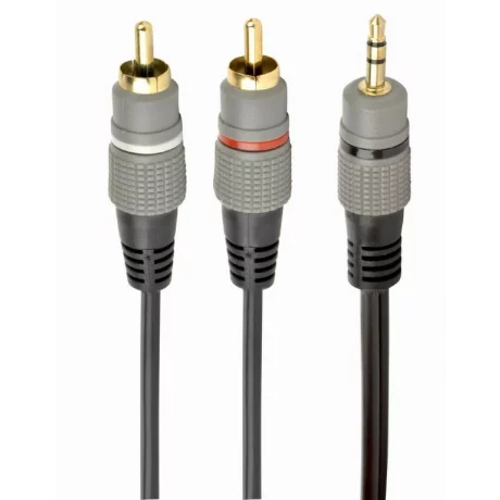 CABLU audio GEMBIRD  stereo (3.5 mm jack la 2 x RCA), 10m, conectori auriti, &quot;CCA-352-10M&quot;