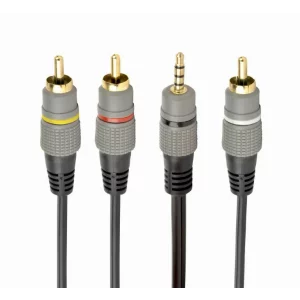 CABLU audio GEMBIRD  stereo (3.5 mm jack la 3 x RCA),  1.5m &quot;CCAP-4P3R-1.5M&quot;