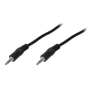 CABLU audio LOGILINK  stereo (3.5 mm jack T/T), 1m, negru &quot;CA1049&quot;