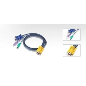 CABLU KVM ATEN, convertor Serial la Video  + PS/2, conector 1: SPHD-15 (T); conector 2: VGA (T), PS/2 x 2, &quot;2L-5202P&quot;