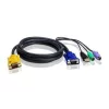 CABLU KVM ATEN, convertor Serial la Video + USB + PS/2, conector 1: SPHD-18 (T); conector 2: VGA (T), PS/2 x 2, USB (T), &quot;2L-5302UP&quot;