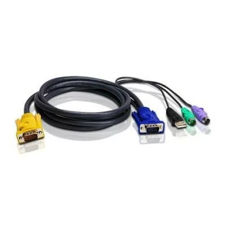 CABLU KVM ATEN, convertor Serial la Video + USB + PS/2, conector 1: SPHD-18 (T); conector 2: VGA (T), PS/2 x 2, USB (T), &quot;2L-5302UP&quot;
