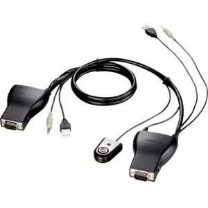 CABLU KVM D-LINK control 2 PC la 1 KVM, conector tip USB (T) x 2 | VGA (T) x 2 | 3.5 mm Jack (T) x 2, &quot;DKVM-222&quot;