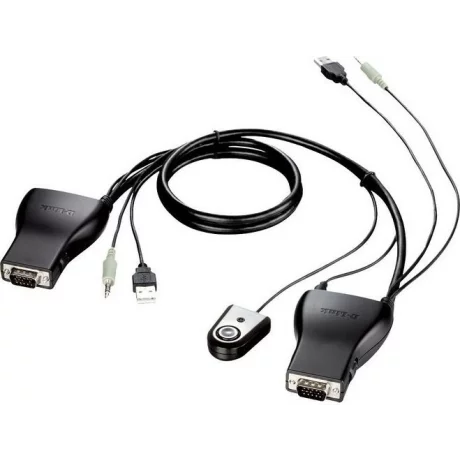 CABLU KVM D-LINK control 2 PC la 1 KVM, conector tip USB (T) x 2 | VGA (T) x 2 | 3.5 mm Jack (T) x 2, &quot;DKVM-222&quot;