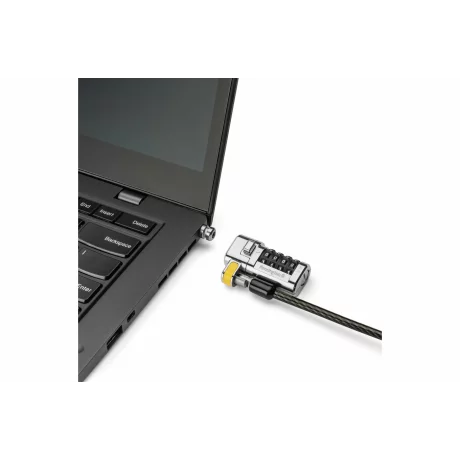 CABLU securitate KENSINGTON pt. notebook 3-in-1 slot standard / Nano / Wedge, cifru cu patru discuri, conectare one-click,1.8m, cablu otel carbon, permite pivotare si rotire cablu, &quot;ClickSafe 2.0&quot; &quot;K68105EU&quot;