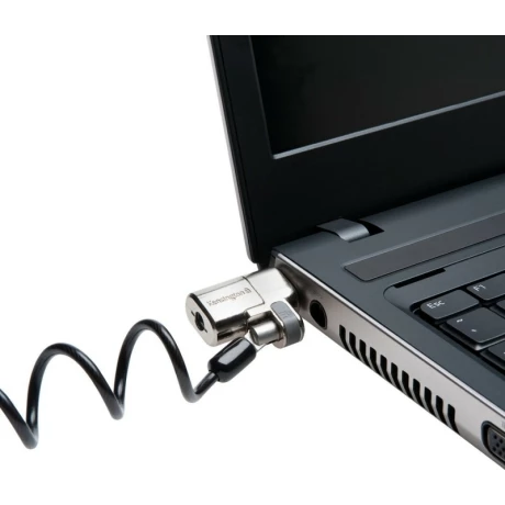 CABLU securitate KENSINGTON pt. notebook slot standard, cheie standard, conectare one-click, 2 cabluri cu o singura cheie (din care 1 cablu e spiralat), 1.5m, cablu otel carbon, &quot;ClickSafe Anywhere&quot; &quot;K64661WW&quot;