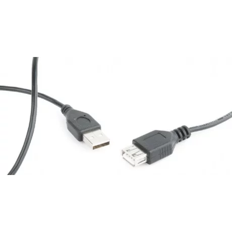 CABLU USB GEMBIRD prelungitor, USB 2.0 (T) la USB 2.0 (M),  0.75m, negru, CC-USB2-AMAF-75CM/300-BK