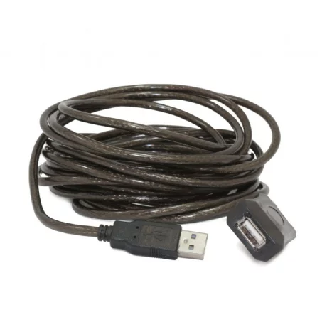 CABLU USB GEMBIRD prelungitor, USB 2.0 (T) la USB 2.0 (M), 10m,  black UAE-01-10M