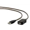 CABLU USB GEMBIRD prelungitor, USB 2.0 (T) la USB 2.0 (M), 10m,  black UAE-01-10M