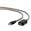 CABLU USB GEMBIRD prelungitor, USB 2.0 (T) la USB 2.0 (M),  5m, black UAE-01-5M