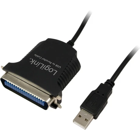 CABLU USB LOGILINK adaptor, USB 2.0 (T) la Paralel (Centronics 36-pin), 1.5m, negru, AU0003C