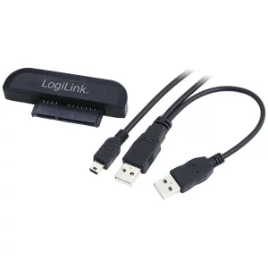 CABLU USB LOGILINK adaptor, USB 2.0 (T) la S-ATA (T),  negru, AU0011A