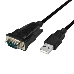 CABLU USB LOGILINK adaptor, USB 2.0 (T) la Serial DB9M (9-pin)(RS232)(T), 1.5m, negru, AU0048