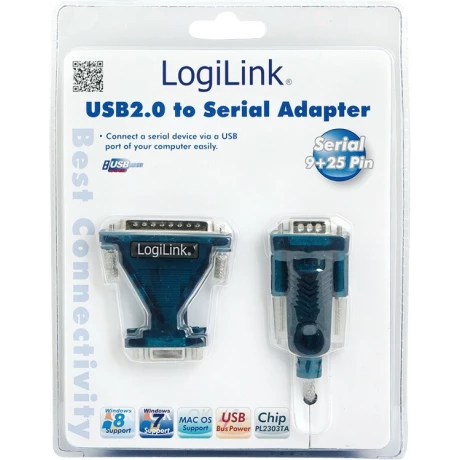 CABLU USB LOGILINK adaptor, 1.2m, cablu alb cu conectori albastri, UA0042A