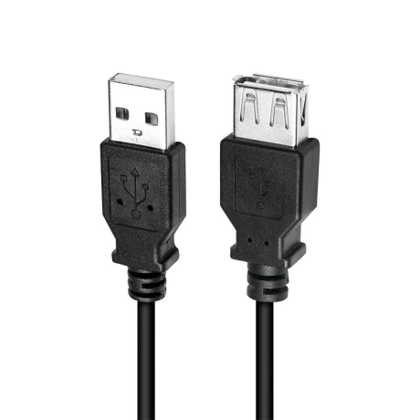 CABLU USB LOGILINK prelungitor, USB 2.0 (T) la USB 2.0 (M),  3m, negru, CU0011B