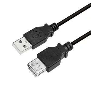 CABLU USB LOGILINK prelungitor, USB 2.0 (T) la USB 2.0 (M),  3m, negru, CU0011B