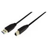 CABLU USB LOGILINK, USB 3.0 (T) la USB 3.0 Type-B (T), 1m, black, CU0023