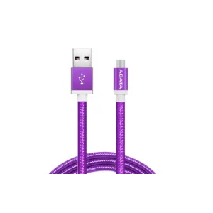 CABLU USB2.0 la Micro-USB ADATA 1m, 2.4A, purple, AMUCAL-100CMK-CPU