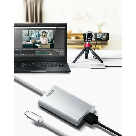CABLU video ATEN, cablu or adaptor video, HDMI (M) la USB Type-C (T), Full HD (1920x1080) la 60Hz, &quot;UC3020-AT&quot;