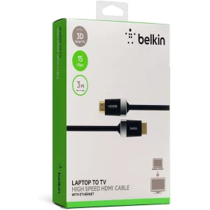 CABLU video BELKIN, HDMI (T) la HDMI (T), 4K DCI (4096x2160) la 60Hz, 3 m, &quot;F3Y017R3MBLK&quot;