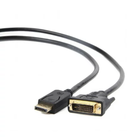 CABLU video GEMBIRD, adaptor DisplayPort (T) la DVI-D DL (T), 1.8m, rezolutie maxima Full HD (1920 x 1080) la 60Hz, negru, &quot;CC-DPM-DVIM-6&quot;