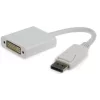 CABLU video GEMBIRD, adaptor DisplayPort (T) la DVI-I DL (M), 10cm, rezolutie maxima 1920 x 1200 la 60 Hz, alb, &quot;A-DPM-DVIF-002-W&quot;