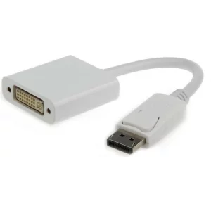 CABLU video GEMBIRD, adaptor DisplayPort (T) la DVI-I DL (M), 10cm, rezolutie maxima 1920 x 1200 la 60 Hz, alb, &quot;A-DPM-DVIF-002-W&quot;