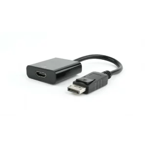 CABLU video GEMBIRD, adaptor DisplayPort (T) la HDMI (M), 10cm, rezolutie maxima Full HD (1920 x 1080) la 60Hz, negru, &quot;AB-DPM-HDMIF-002&quot;