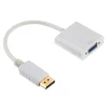 CABLU video GEMBIRD, adaptor DisplayPort (T) la VGA (M), 10cm, rezolutie maxima Full HD (1920 x 1080) la 60Hz, alb, &quot;A-DPM-VGAF-02-W&quot;