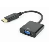 CABLU video GEMBIRD, adaptor DisplayPort (T) la VGA (M), 10cm, rezolutie maxima Full HD (1920 x 1080) la 60Hz, negru, &quot;A-DPM-VGAF-02&quot;