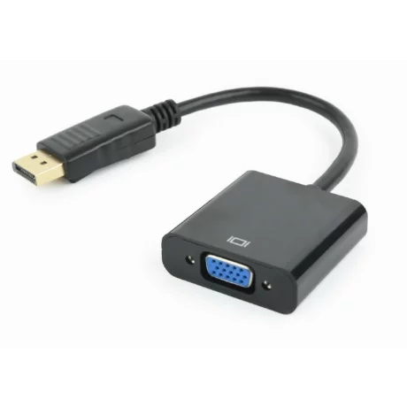 CABLU video GEMBIRD, adaptor DisplayPort (T) la VGA (M), 10cm, rezolutie maxima Full HD (1920 x 1080) la 60Hz, negru, &quot;A-DPM-VGAF-02&quot;