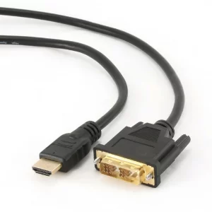 CABLU video GEMBIRD, adaptor HDMI (T) la DVI-D SL (T), 0.5m, conectori auriti, negru, &quot;CC-HDMI-DVI-0.5M&quot;