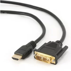 CABLU video GEMBIRD, adaptor HDMI (T) la DVI-D SL (T), 1.8m, conectori auriti, negru, &quot;CC-HDMI-DVI-6&quot;