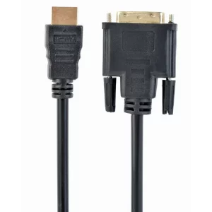 CABLU video GEMBIRD, adaptor HDMI (T) la DVI-D SL (T), 3m, conectori auriti, negru, &quot;CC-HDMI-DVI-10&quot;